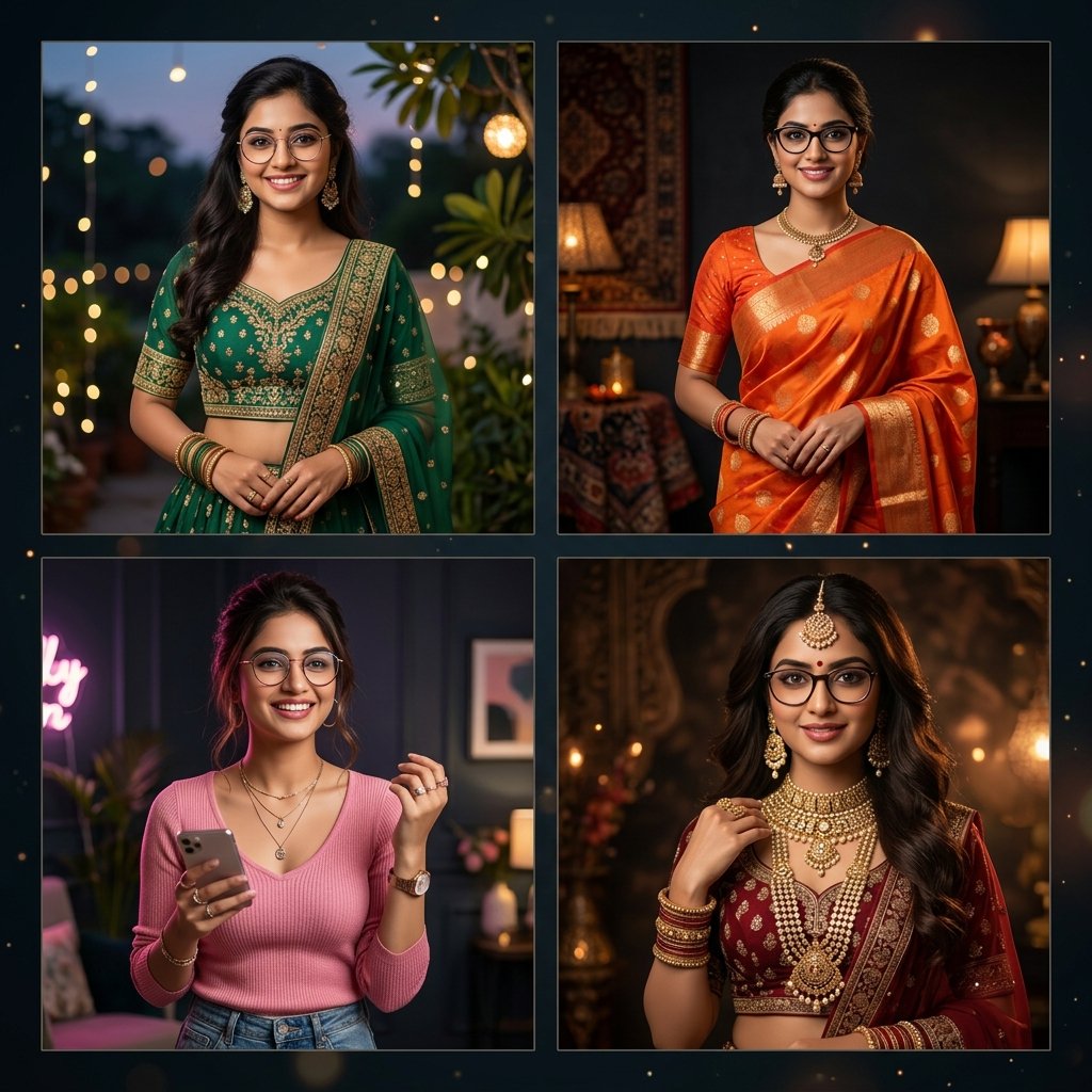 AI Influencer Collage – Multiple Creators